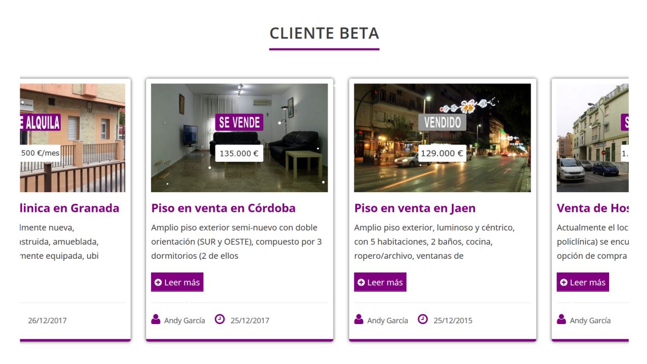 Escaparate virtual para inmobiliarias